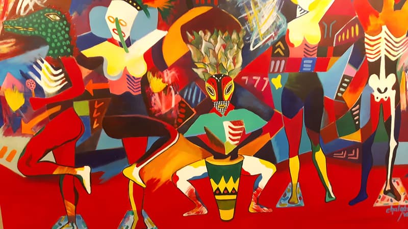 Ritmo Ancestral, pintura de Chalo Rojas