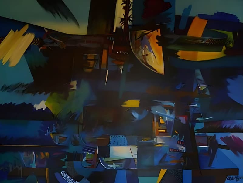 Vestigios de la Noche, pintura de Chalo Rojas