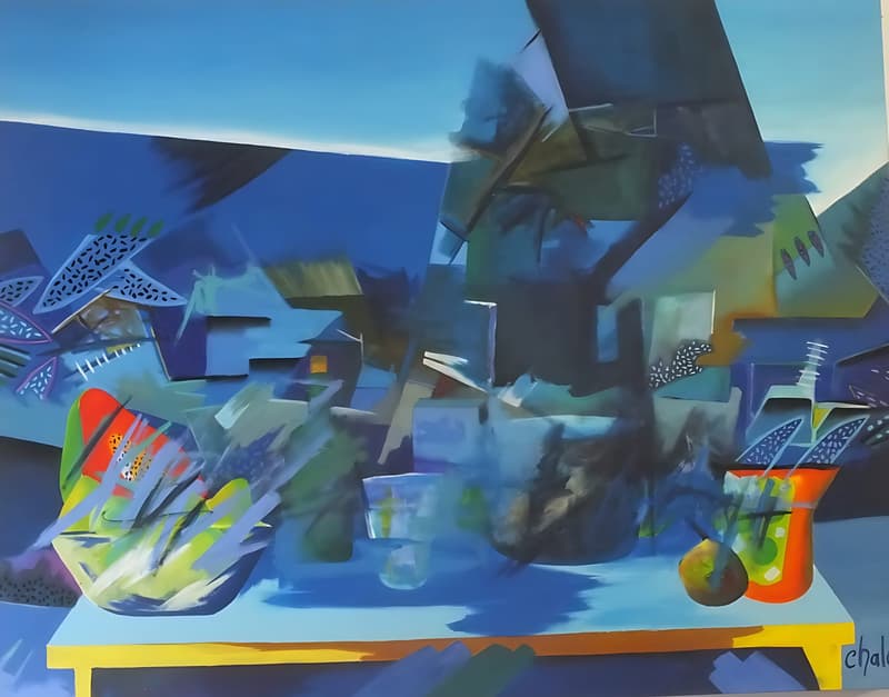 Paisaje Fragmentado, pintura de Chalo Rojas
