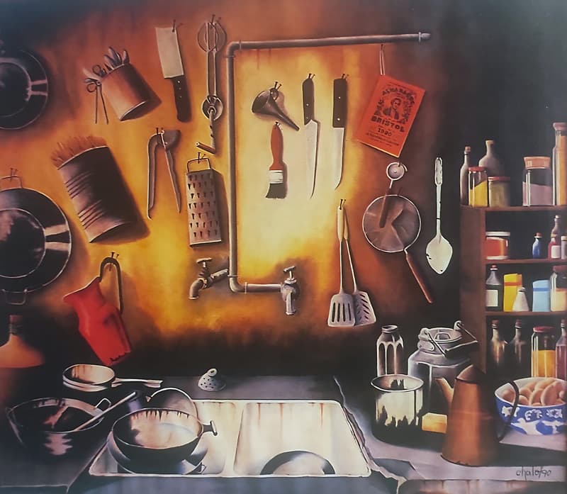 Rincón Culinario, pintura de Chalo Rojas