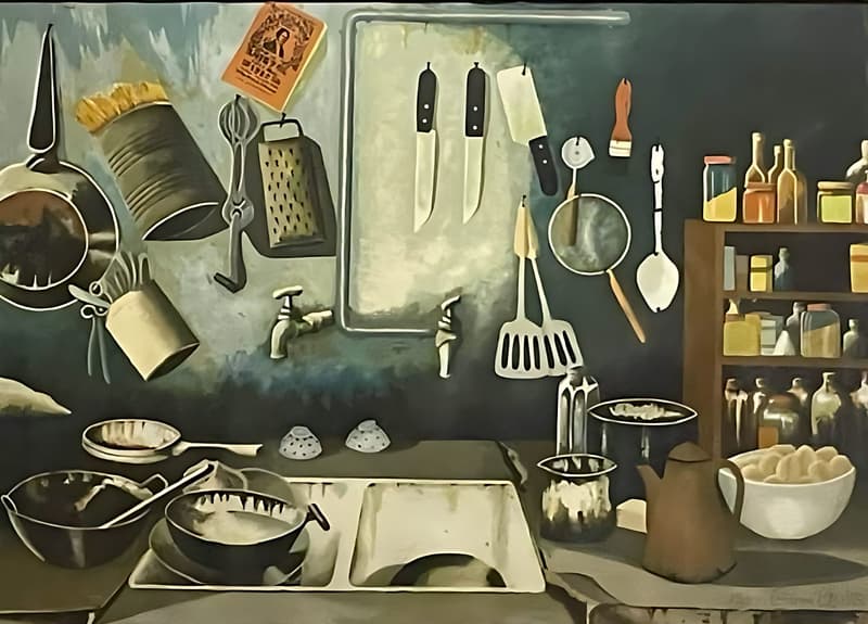 Sobre el Fregadero, pintura de Chalo Rojas