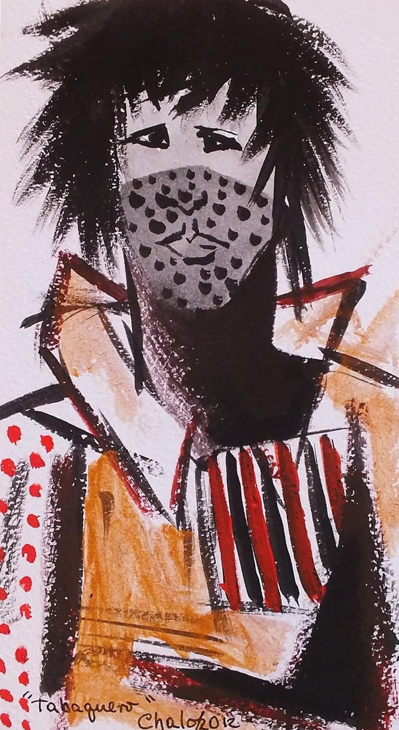 Puntos sobre la piel, dibujo de Chalo Rojas