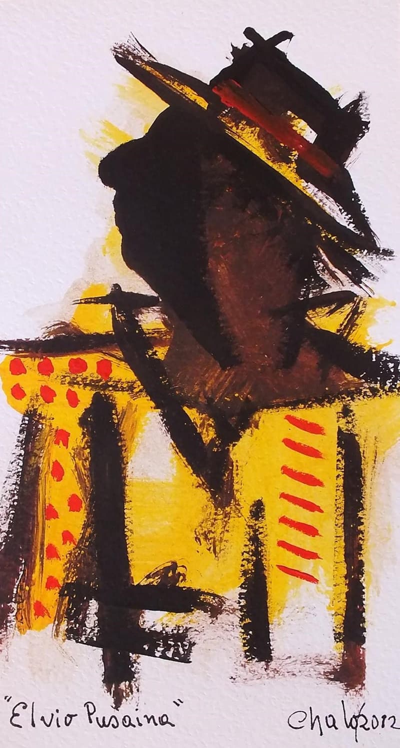 Sombrero de fuego, dibujo de Chalo Rojas