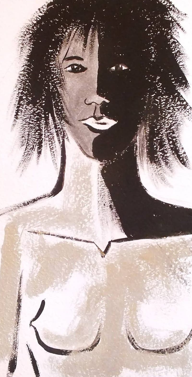 Mitad de luz, dibujo de Chalo Rojas