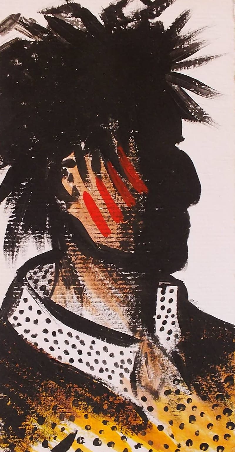 Rostro en penumbra, dibujo de Chalo Rojas
