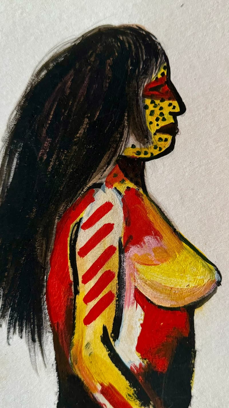 Perfil de franjas, dibujo de Chalo Rojas