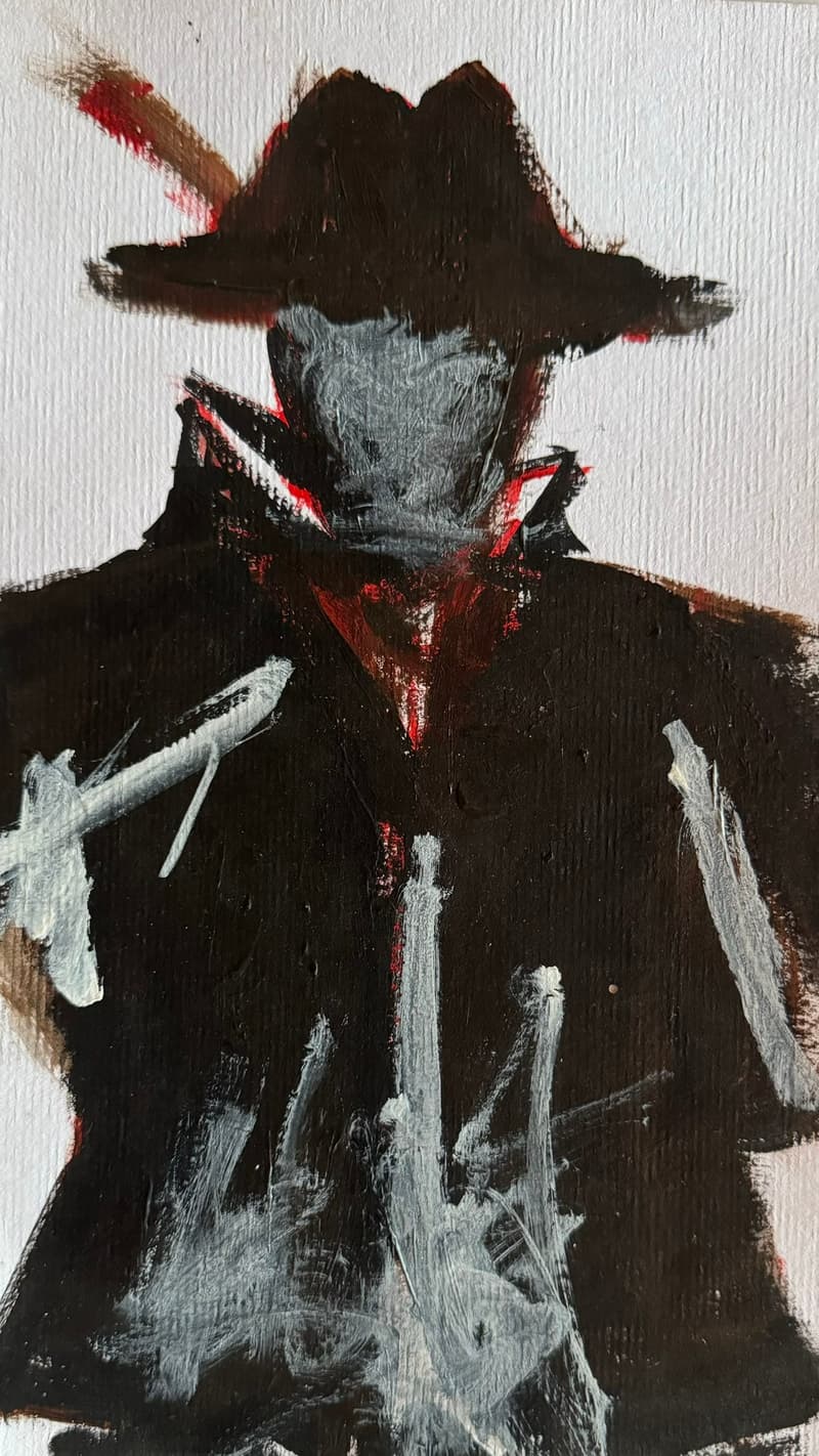 Sombrero en sombra, dibujo de Chalo Rojas